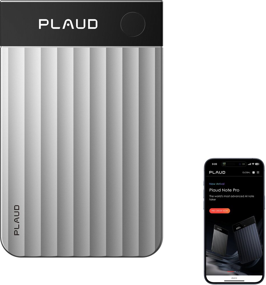 PLAUD Note Pro Silver - AI hlasový záznamník