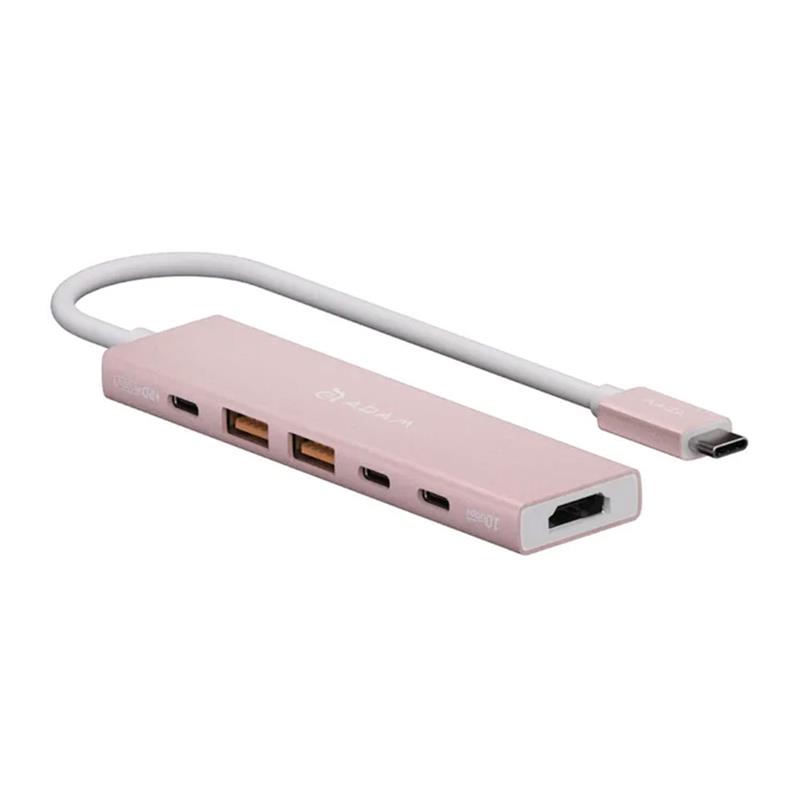 Adam Elements USB-C Hub DE06 6-in-1 - Pink
