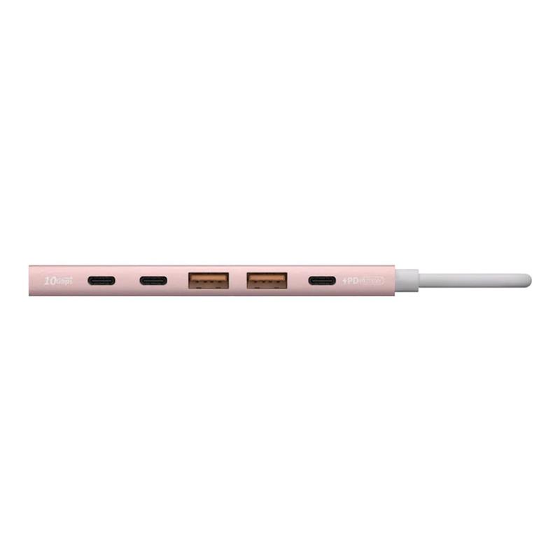 Adam Elements USB-C Hub DE06 6-in-1 - Pink