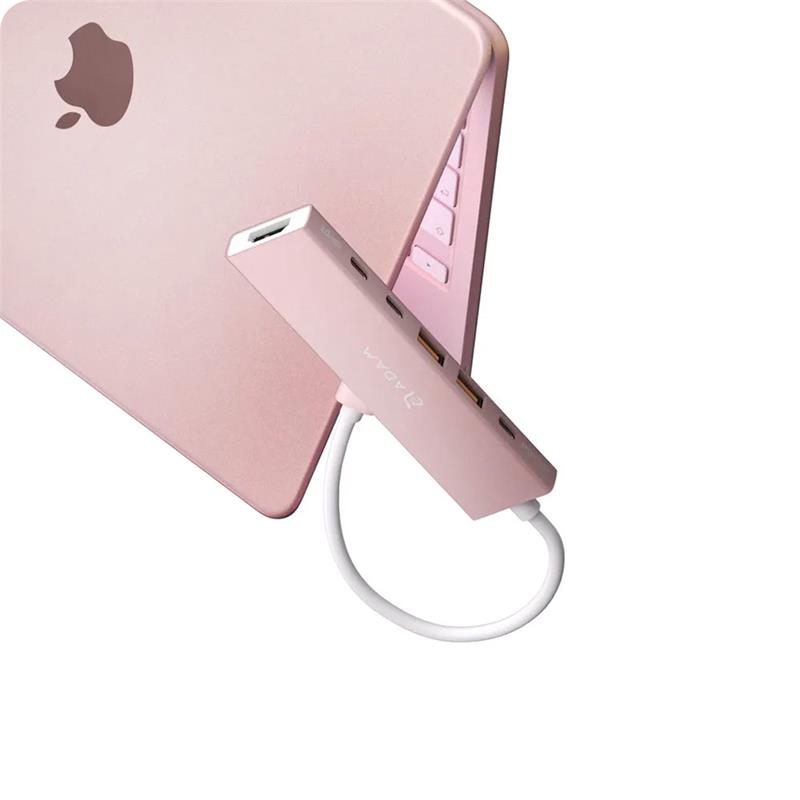 Adam Elements USB-C Hub DE06 6-in-1 - Pink