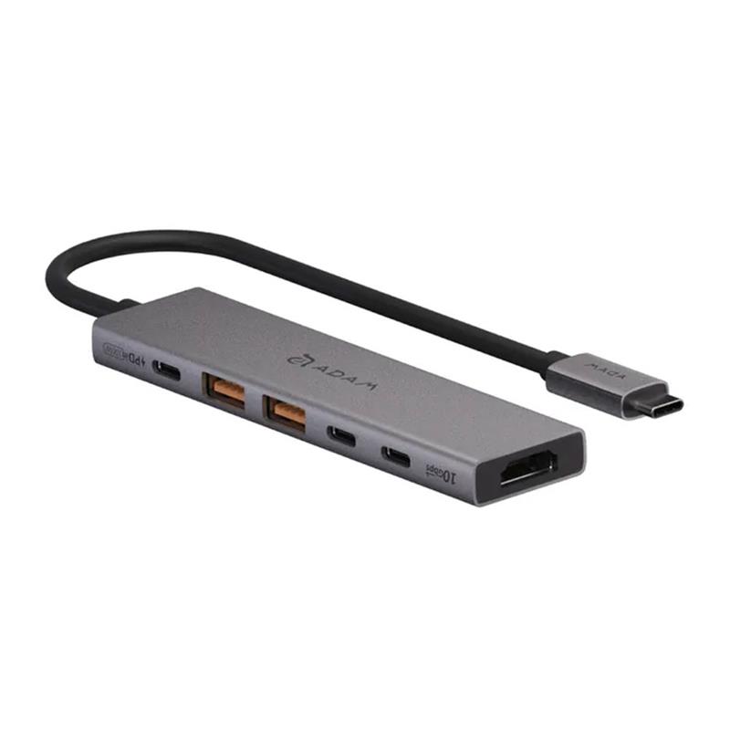 Adam Elements USB-C Hub DE06 6-in-1 - Gray