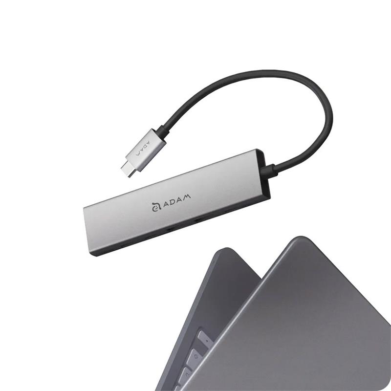 Adam Elements USB-C Hub DE06 6-in-1 - Gray