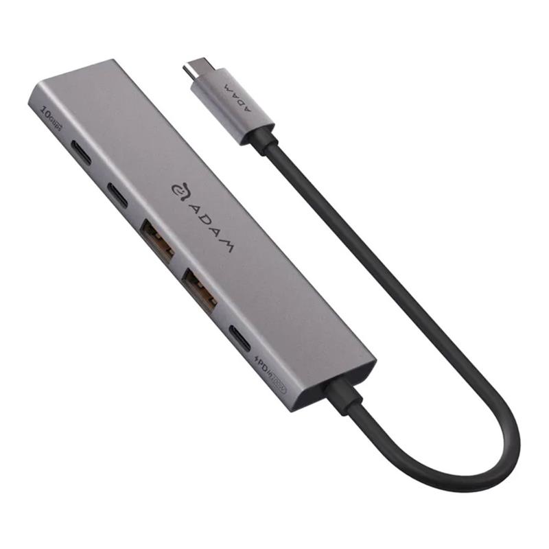Adam Elements USB-C Hub DE06 6-in-1 - Gray