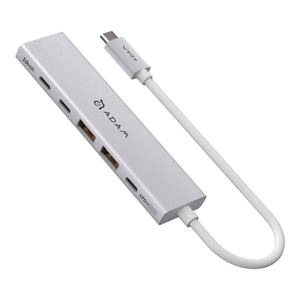 Adam Elements USB-C Hub DE06 6-in-1 - Silver