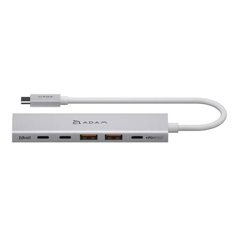 Adam Elements USB-C Hub DE06 6-in-1 - Silver