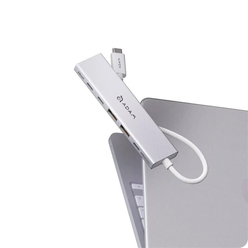 Adam Elements USB-C Hub DE06 6-in-1 - Silver