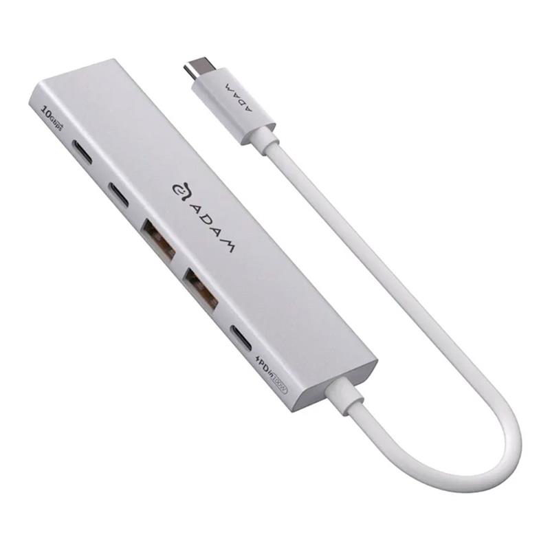 Adam Elements USB-C Hub DE06 6-in-1 - Silver