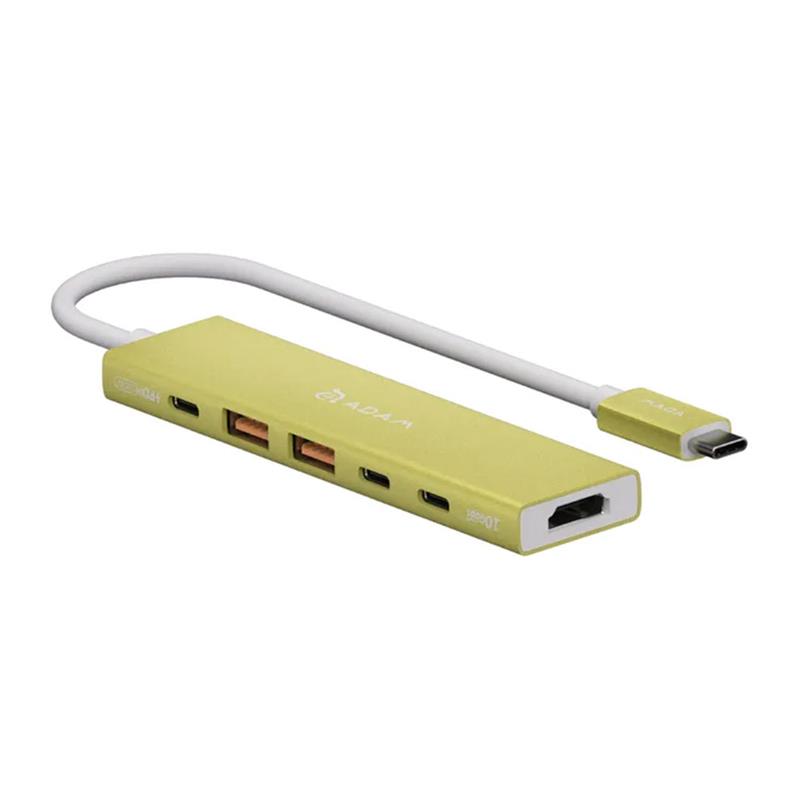 Adam Elements USB-C Hub DE06 6-in-1 - Yellow
