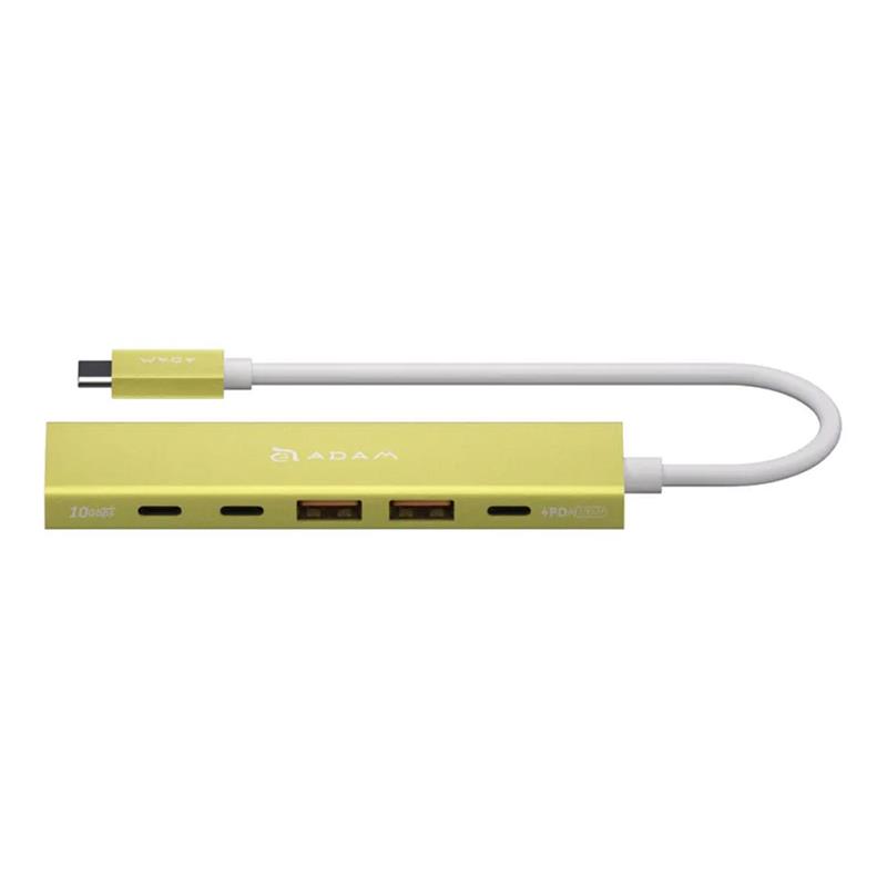 Adam Elements USB-C Hub DE06 6-in-1 - Yellow