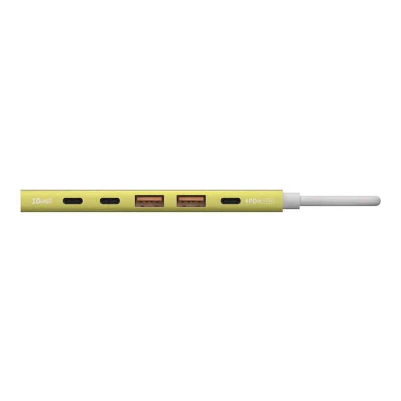 Adam Elements USB-C Hub DE06 6-in-1 - Yellow