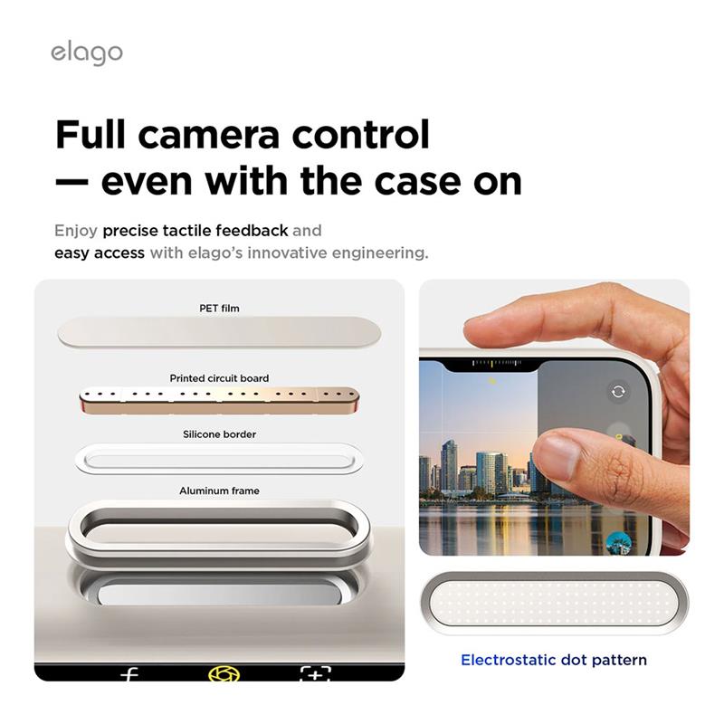 Elago kryt Silicone Case Magsafe Camera Control pre iPhone 17 Pro - Burgundy