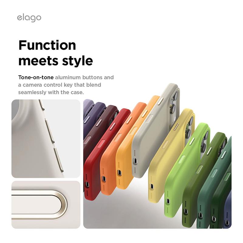 Elago kryt Silicone Case Magsafe Camera Control pre iPhone 17 Pro - Burgundy