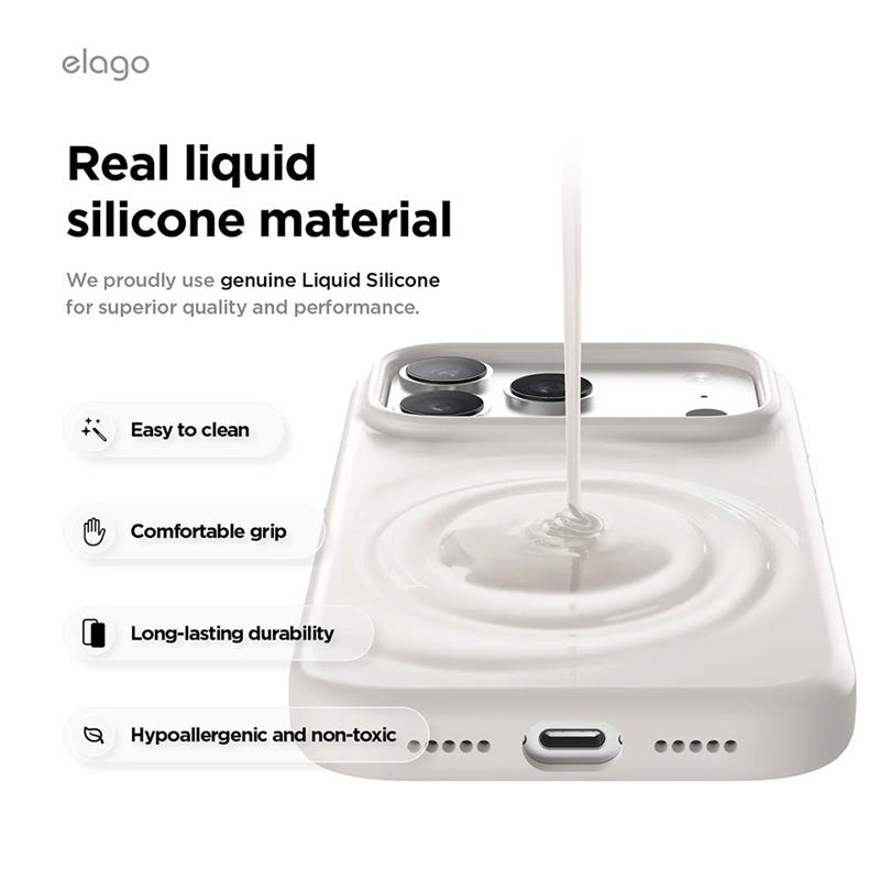 Elago kryt Silicone Case Magsafe Camera Control pre iPhone 17 Pro Max - Burgundy