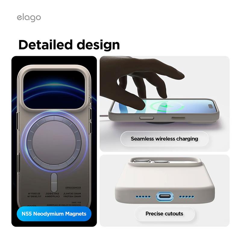 Elago kryt Silicone Case Magsafe Camera Control pre iPhone 17 Pro Max - Burgundy