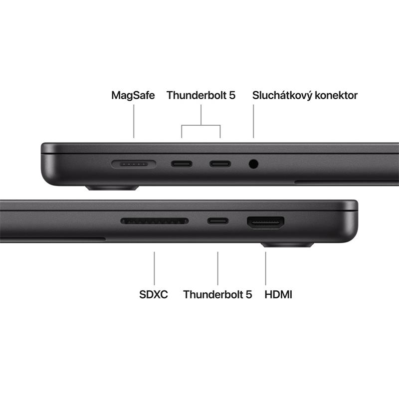 CTO MacBook Pro 16" Apple M5 Pro 18core CPU 20core GPU 64GB 2TB 140W Vesmírně černý CZ s Nanotexturou