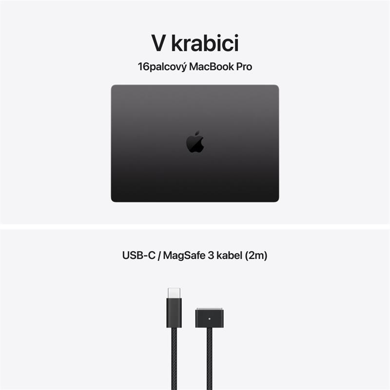 CTO MacBook Pro 16" Apple M5 Pro 18core CPU 20core GPU 64GB 1TB 140W Vesmírně černý CZ s Nanotexturou