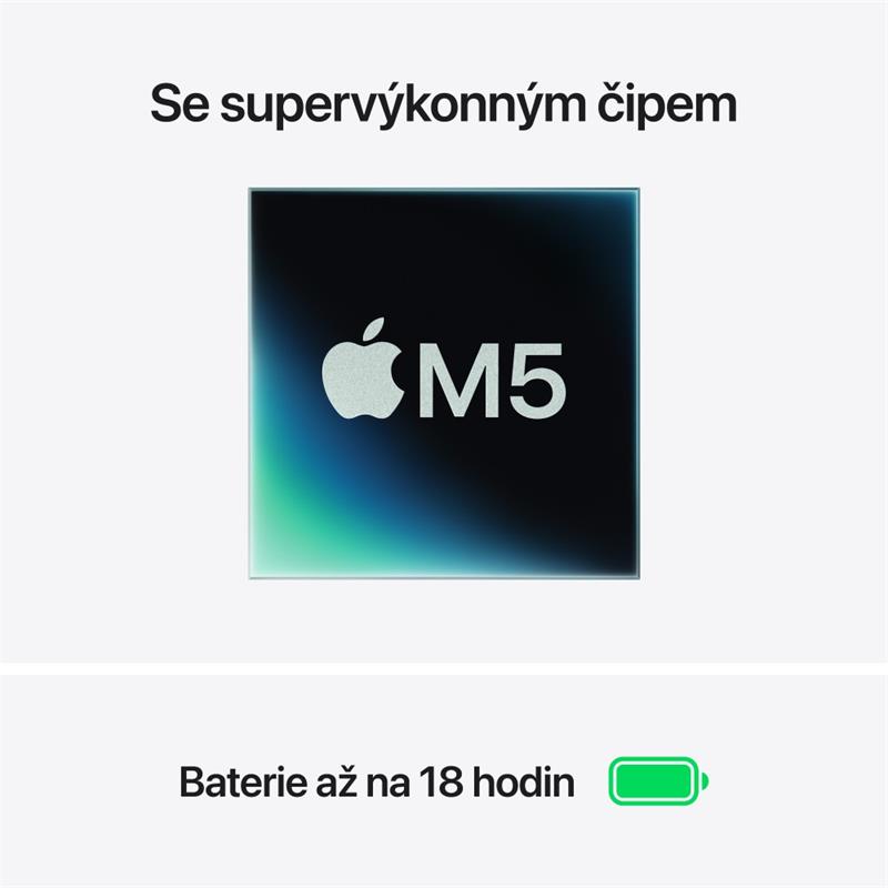 CTO MacBook Air 15" Apple M5 10core CPU 10core GPU 24GB 512GB 70W Hvězdně bílý CZ
