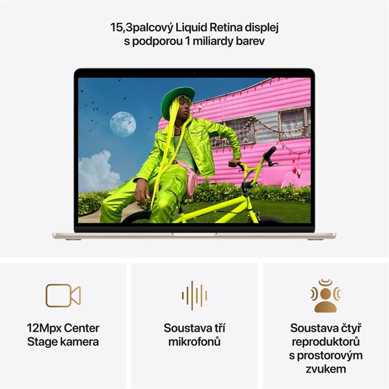 CTO MacBook Air 15" Apple M5 10core CPU 10core GPU 24GB 512GB 70W Hvězdně bílý CZ