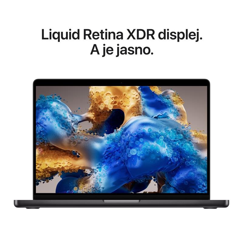 CTO MacBook Pro 14" Apple M5 Pro 15core CPU 16core GPU 24GB 1TB 96W Vesmírně černý CZ