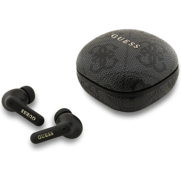 Guess PU 4G Metal Logo ENC TWS Bezdrôtové Slúchadlá čierne
