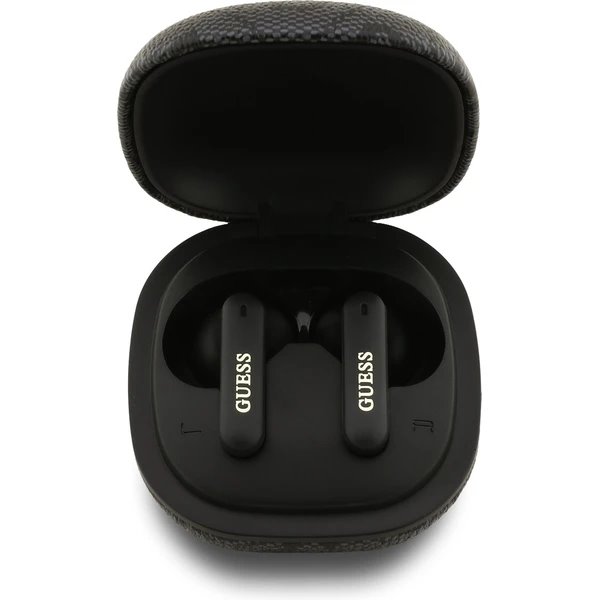 Guess PU 4G Metal Logo ENC TWS Bezdrôtové Slúchadlá čierne