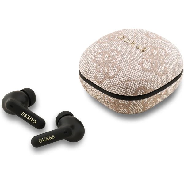 Guess PU 4G Metal Logo ENC TWS Bezdrôtové Slúchadlá ružové