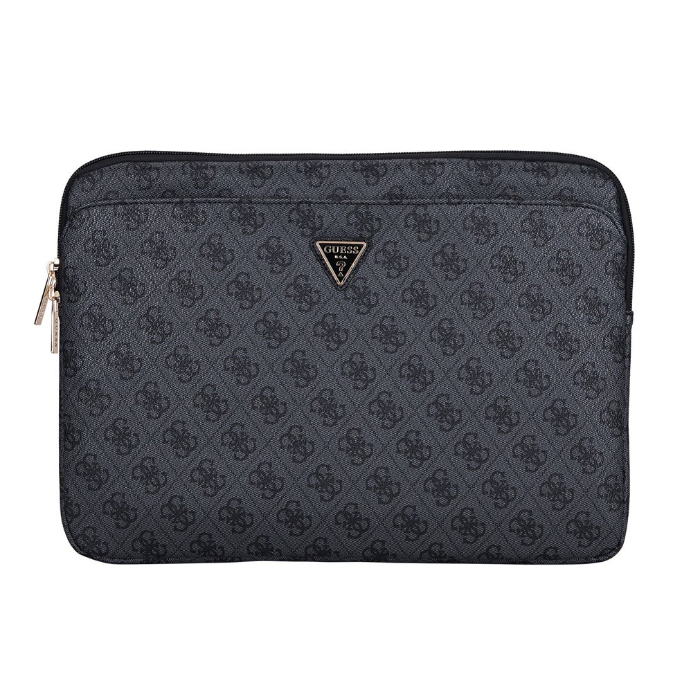 Guess Saffiano Triangle Metal Logo Pouzdo na MacBook 13/14" černé