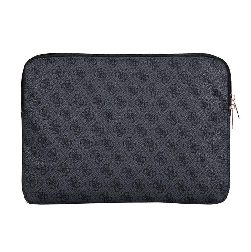 Guess Saffiano Triangle Metal Logo Pouzdo na MacBook 13/14" černé