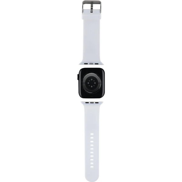 Karl Lagerfeld Karl and Choupette Head NFT Řemínek pro Apple Watch 42/44/45/46/49 bílý