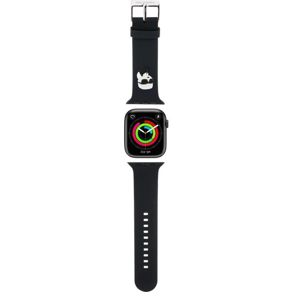 Karl Lagerfeld Karl and Choupette Head NFT Řemínek pro Apple Watch 42/44/45/46/49 černý