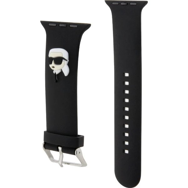 Karl Lagerfeld Karl and Choupette Head NFT Řemínek pro Apple Watch 42/44/45/46/49 černý
