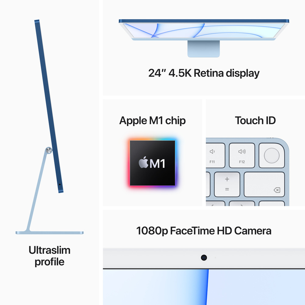 iMac 24" 4.5K Apple M1 8C CPU 8C GPU 8GB 256GB Zelený SK