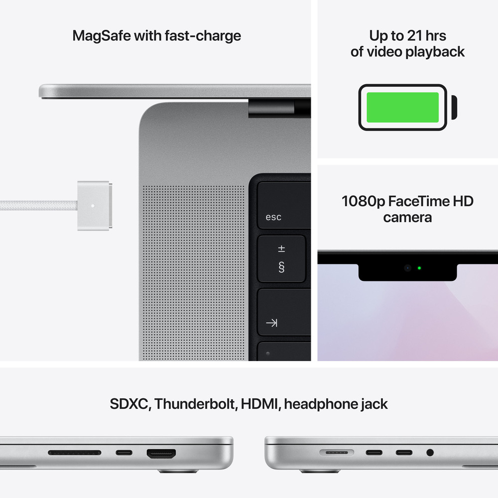 CTO MacBook Pro 16" Apple M1Pro 10CPU/16GPU/16GB/512G Stříbrný CZ/SK
