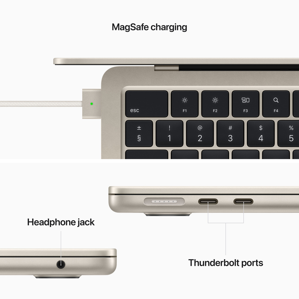 MacBook Air 13" Apple M2 8core CPU 10core GPU 8GB 512GB Hvězdně Bílý CZ