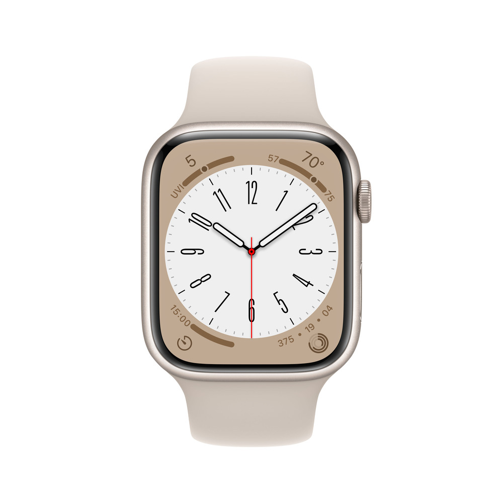 Apple Watch Series 8 GPS 45mm Hviezdne biele hliníkové puzdro s hviezdne bielym športovým remienkom