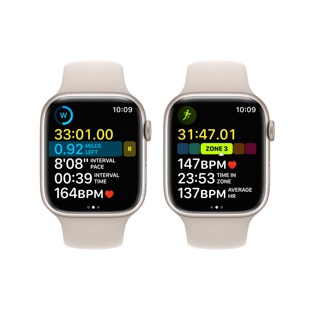 Apple Watch Series 8 GPS 45mm Hviezdne biele hliníkové puzdro s hviezdne bielym športovým remienkom