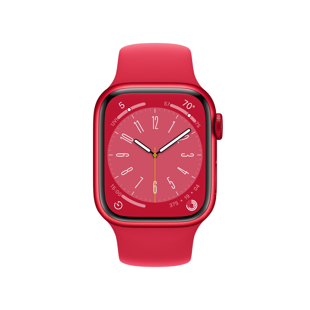 Apple Watch Series 8 GPS 41mm (PRODUCT)RED hliníkové puzdro s (PRODUCT)RED športovým remienkom