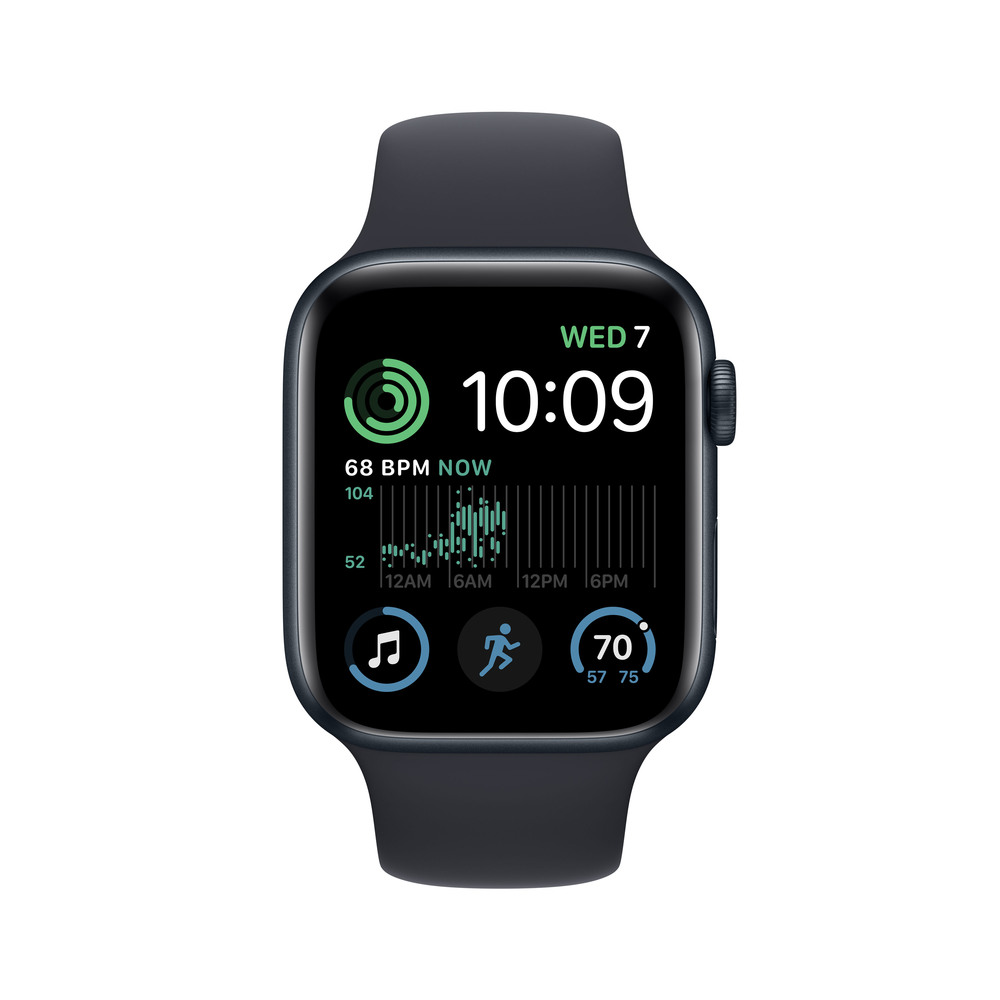 Apple Watch SE GPS 44mm Tmavo atramentové hliníkové puzdro s tmavo atramentový športovým remienkom