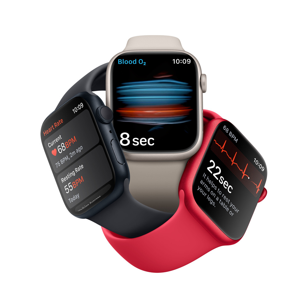 Apple Watch Series 8 GPS 41mm Strieborné hliníkové puzdro s bielym športovým remienkom