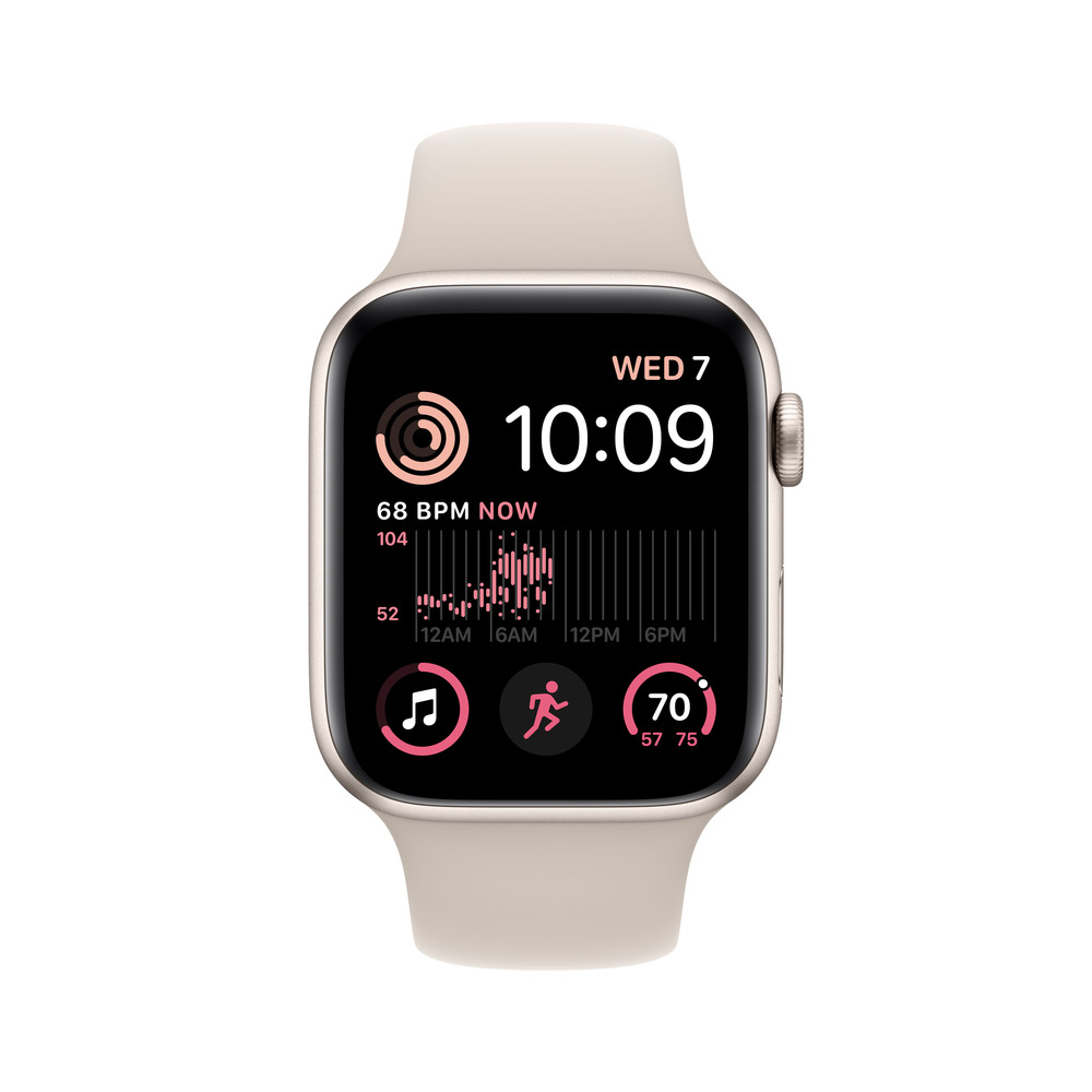 Apple Watch SE GPS + Cellular 44mm Hviezdne biele hliníkové puzdro s hviezdne bielym športovým remienkom