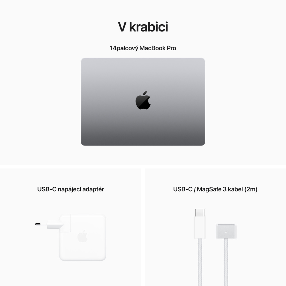 MacBook Pro 14" Apple M2 Pro 10-core CPU 16-core GPU 16GB 512GB Vesmírně šedý CZ