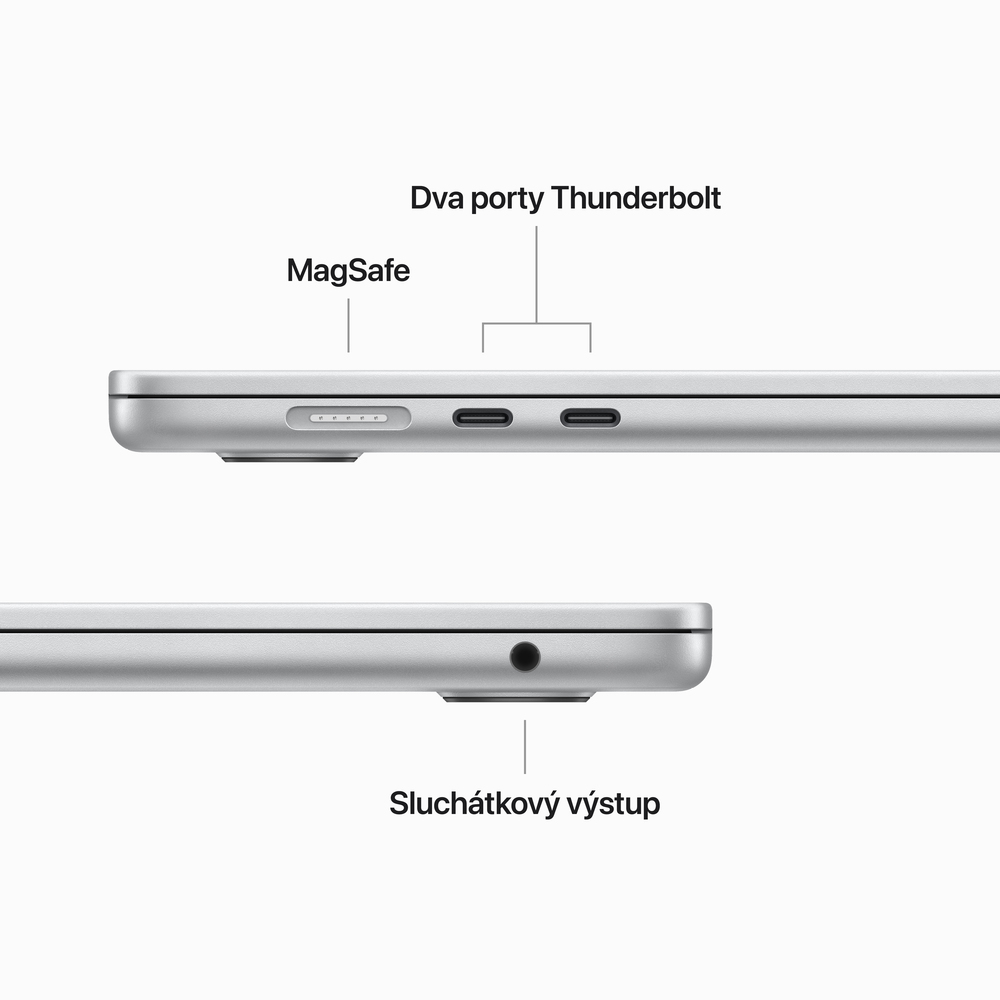 MacBook Air 15" Apple M2 8core CPU 10core GPU 8GB 256GB Stříbrný CZ
