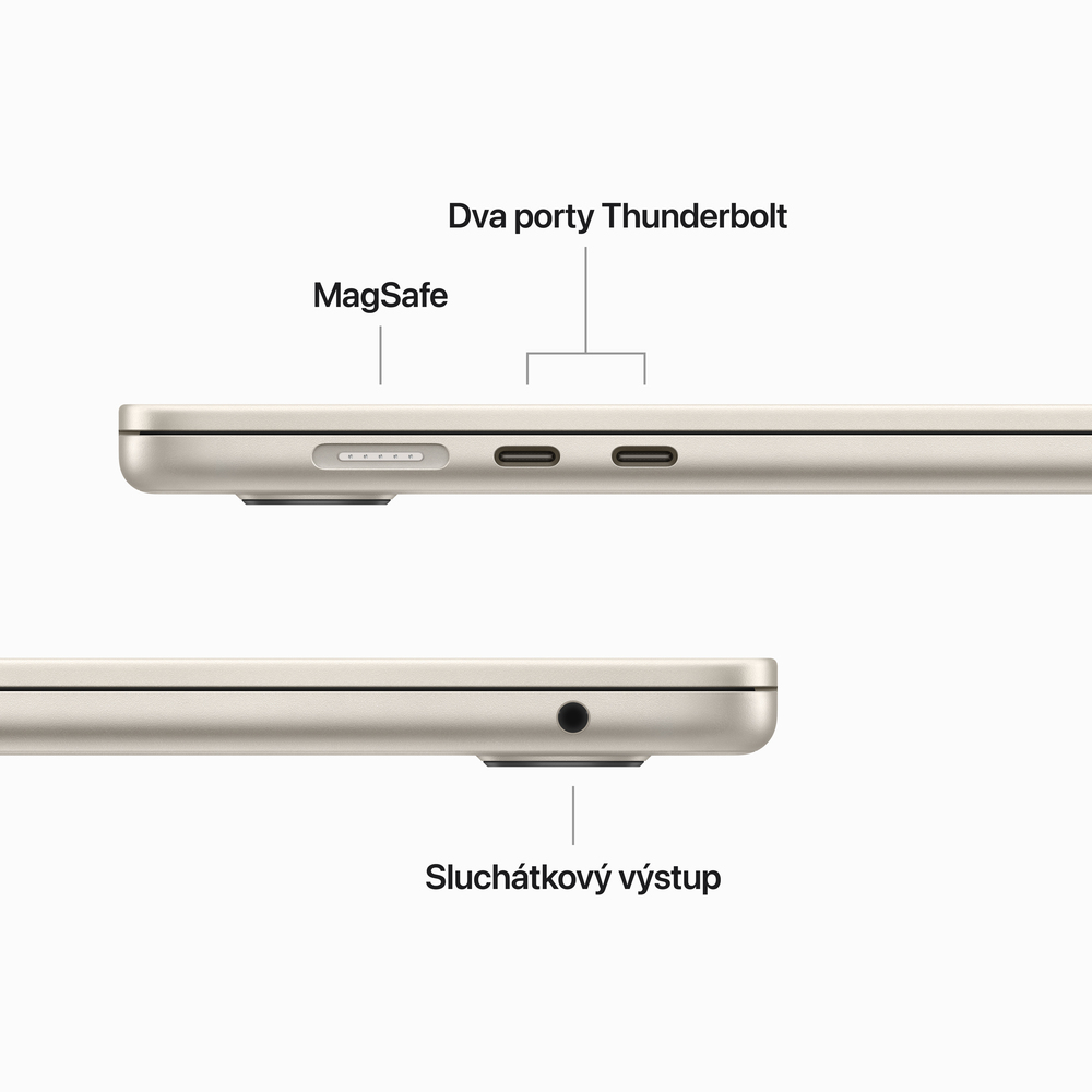 MacBook Air 15" Apple M2 8core CPU 10core GPU 8GB 512GB Hvězdně Bílý CZ