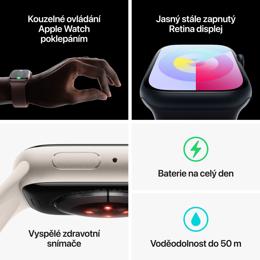 Apple Watch Series 9 GPS 45mm (PRODUCT) RED Aluminium Case with (PRODUCT) RED Sport Band - S/M