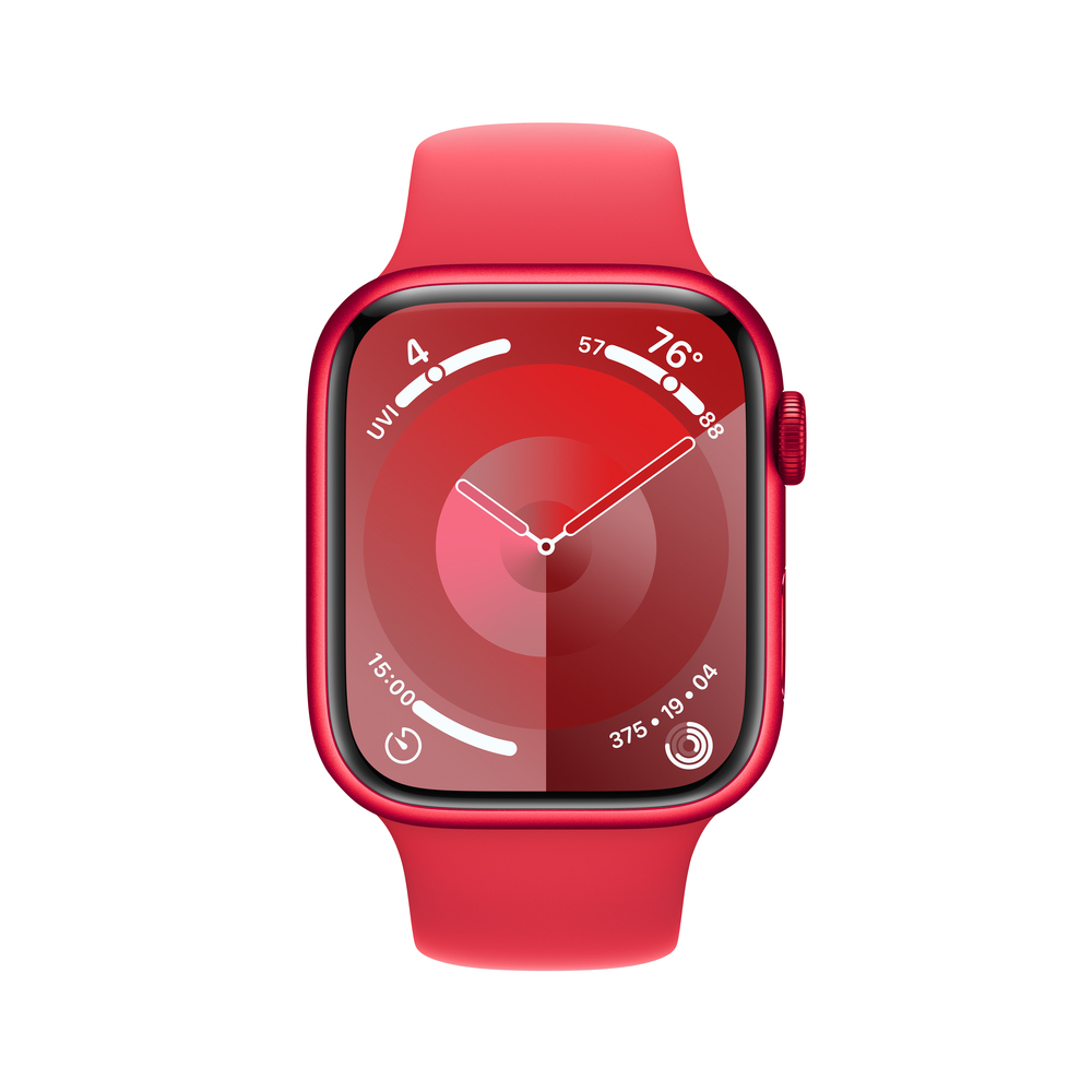 Apple Watch Series 9 GPS 45mm (PRODUCT) RED Aluminium Case with (PRODUCT) RED Sport Band - M/L