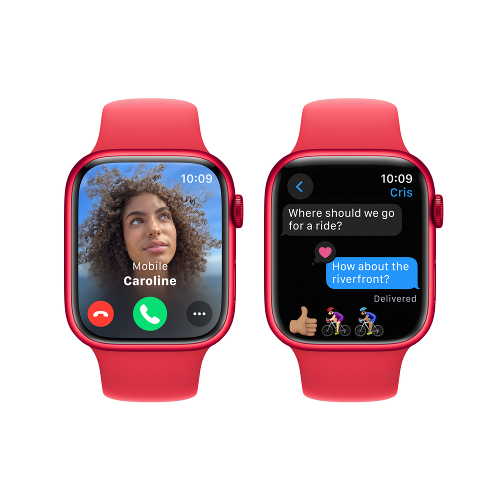 Apple Watch Series 9 GPS 45mm (PRODUCT) RED Aluminium Case with (PRODUCT) RED Sport Band - M/L