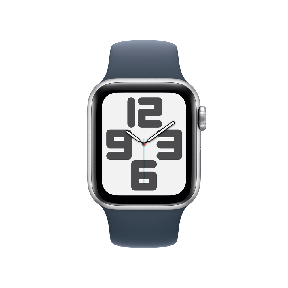 Apple Watch SE GPS 40mm Silver Aluminium Case se Storm Blue Sport Band - M/L
