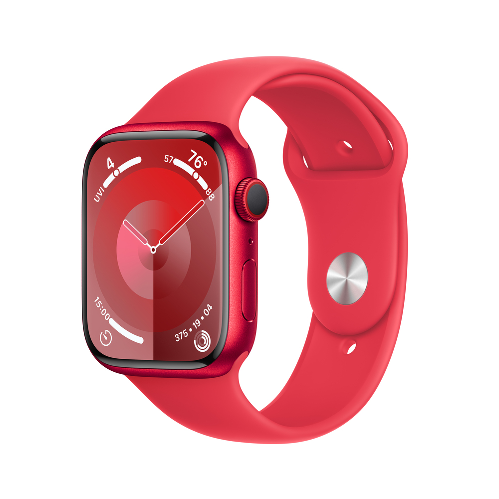 Apple Watch Series 9 GPS + Cellular 45mm (PRODUCT)RED Aluminium Case with (PRODUCT)RED Sport Band - S/M
