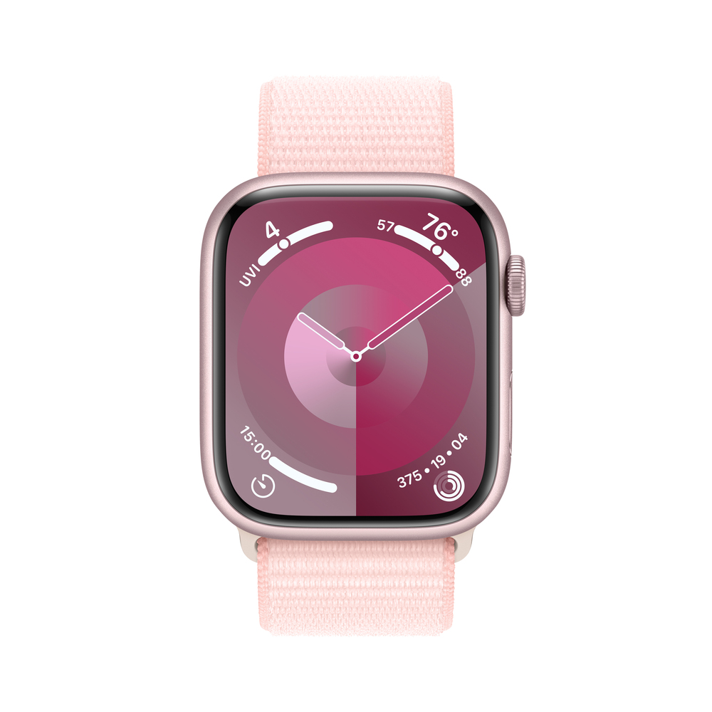 Apple Watch Series 9 GPS + Cellular 45mm Pink Aluminium Case with Light Pink Sport Loop