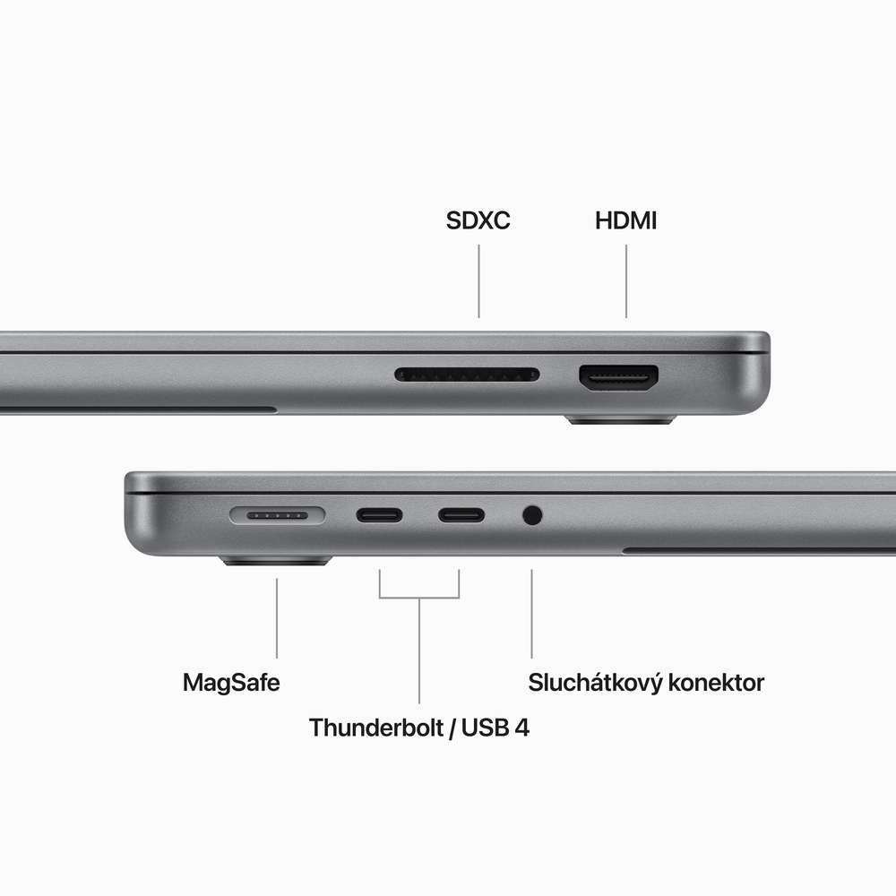 MacBook Pro 14" Apple M3 8core CPU 10core GPU 8GB 512GB Vesmírně šedý CZ